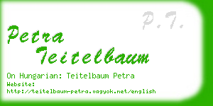 petra teitelbaum business card